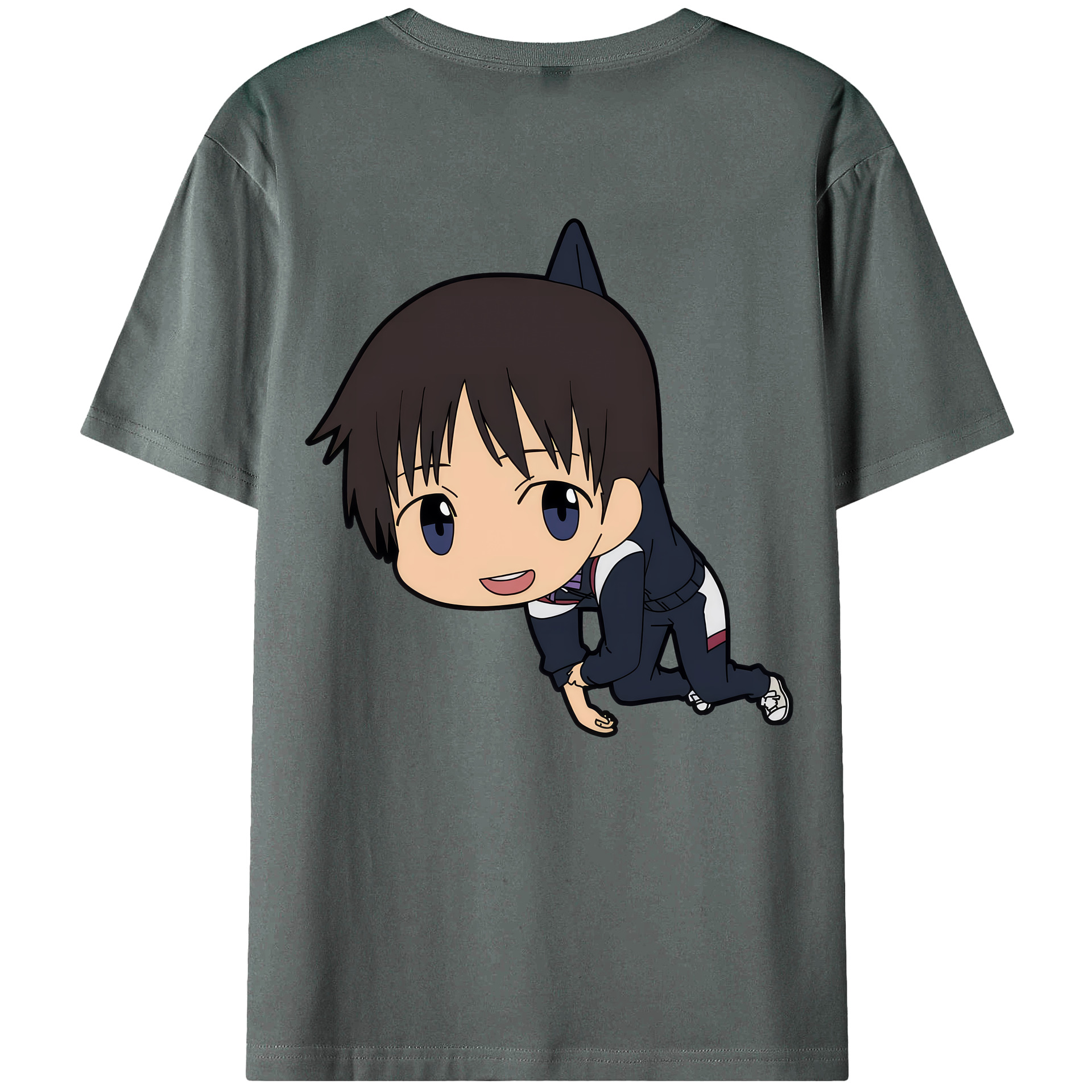 （画像用） EVA 新世紀エヴァンゲリオン 綿100％ メンズ半袖Tシャツ（バックプリント） 通気性
